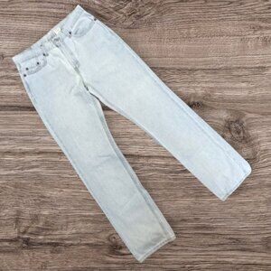 LEVI'S 2001 Vintage 505 Lower Rise Straight Leg Light Wash Y2K Made USA 10 MIS L